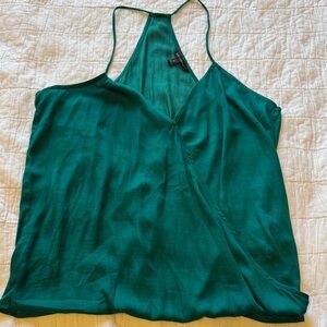 Banana Republic Satin Halter Style Kelly Green  Camisole Top NWT Size M